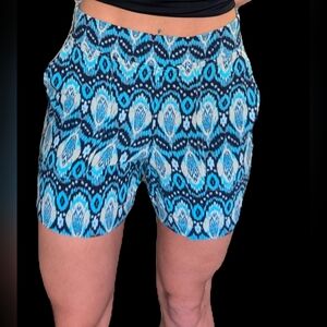 Wildfox Blue and White Patterned Women's Bermudas